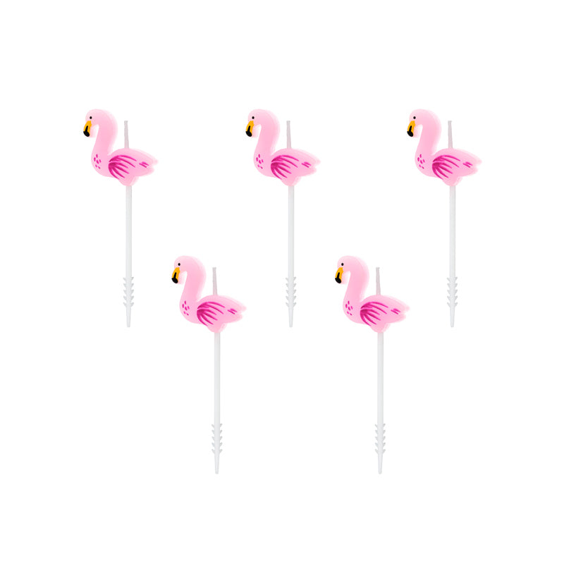 Pink Flamingo Party Candles