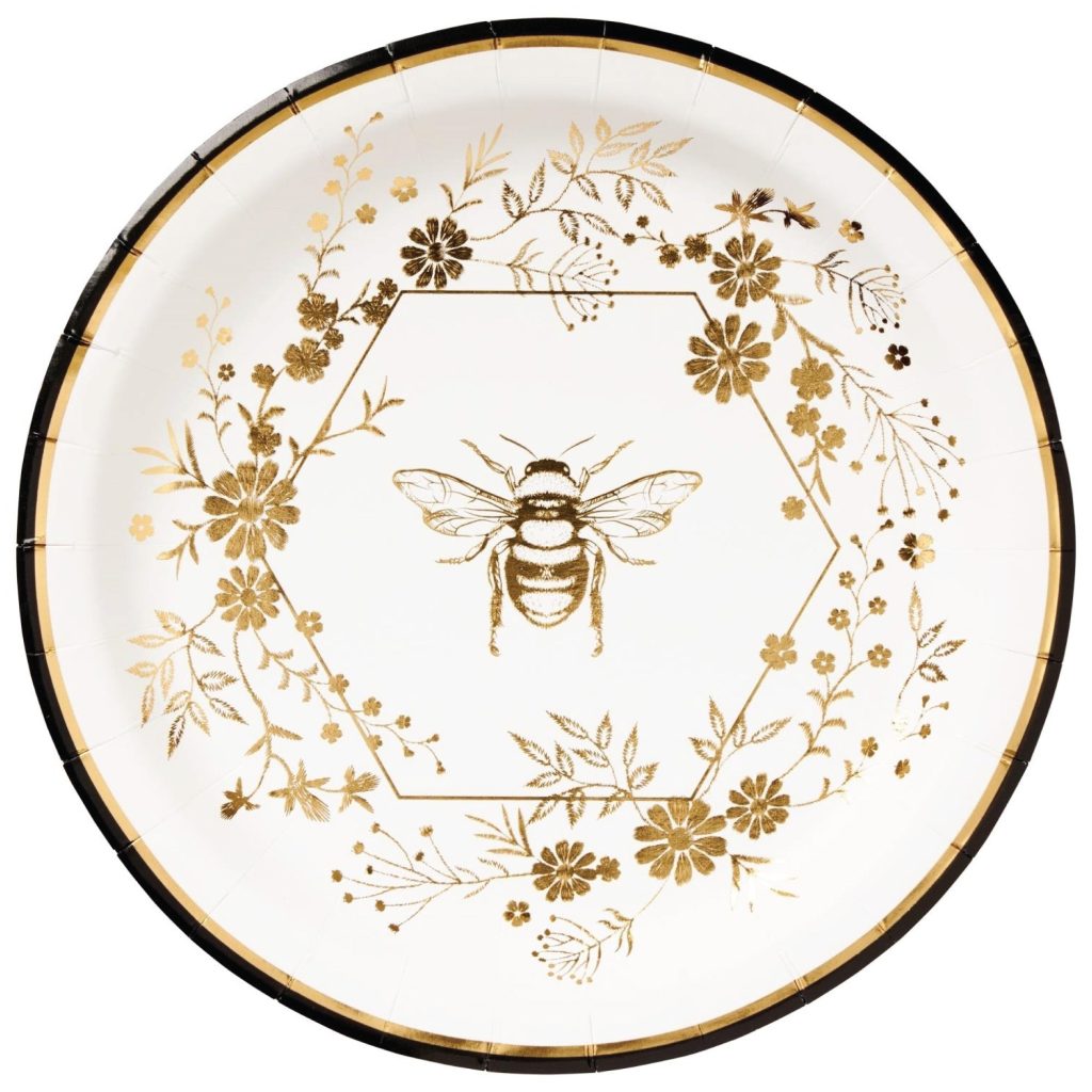 Bee Wreath Lunch Plates 8ct