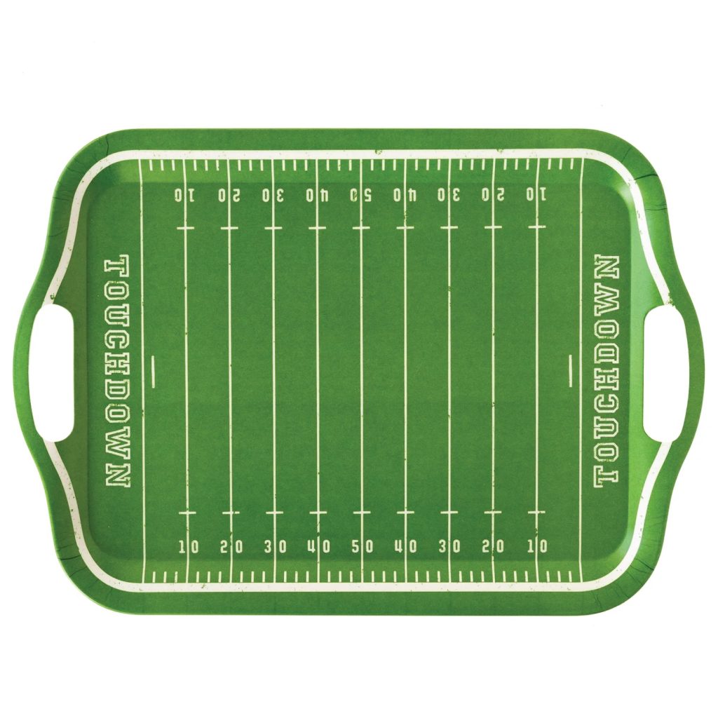 Football Field Bamboo Serving Tray