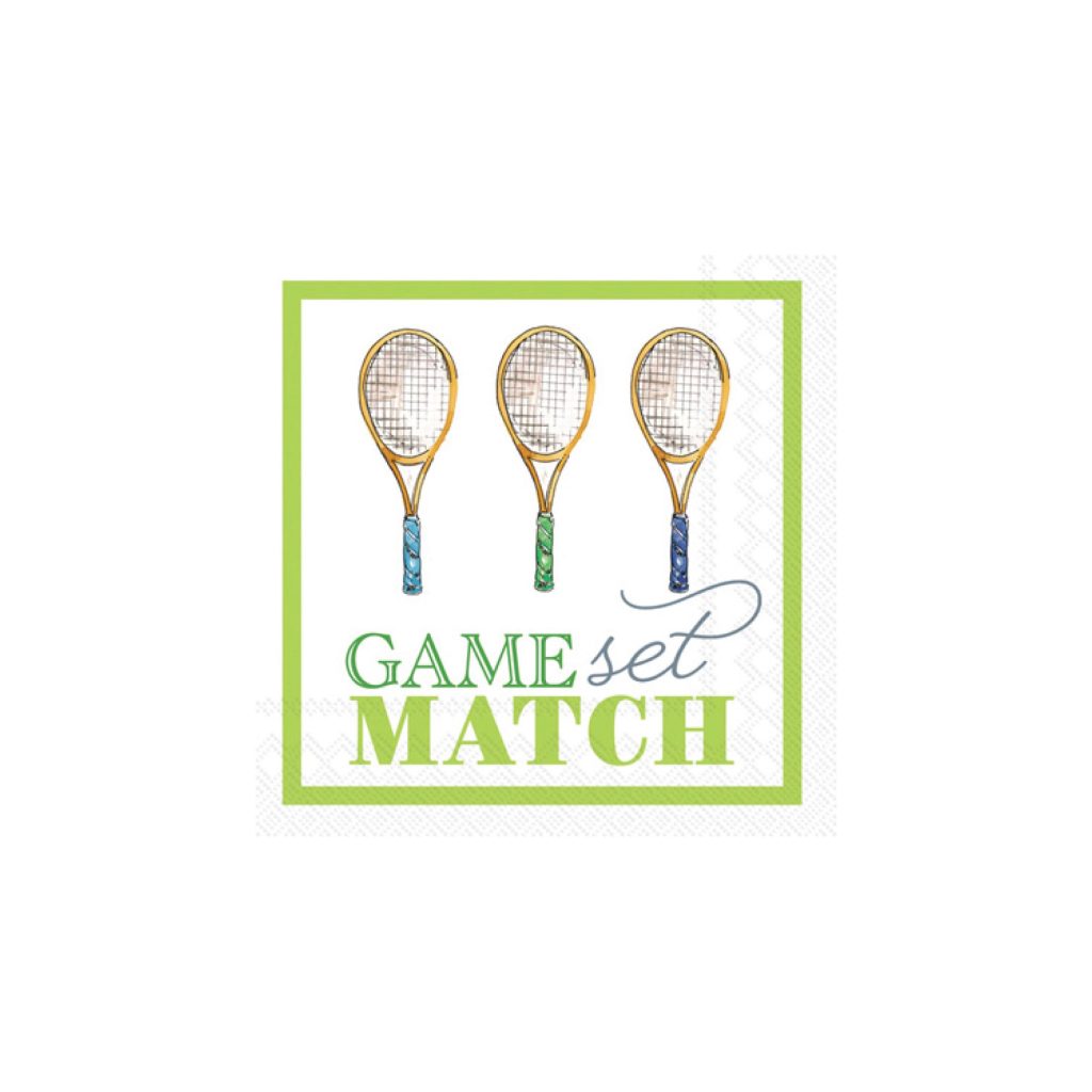 Game Set Match Tennis Dessert Napkins 20ct