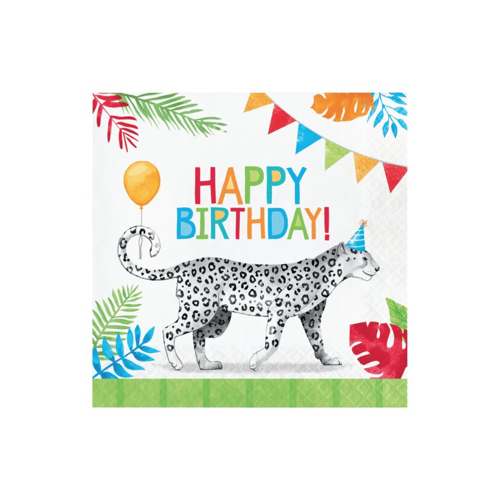 Get Wild Safari Birthday Lunch Napkins 16ct