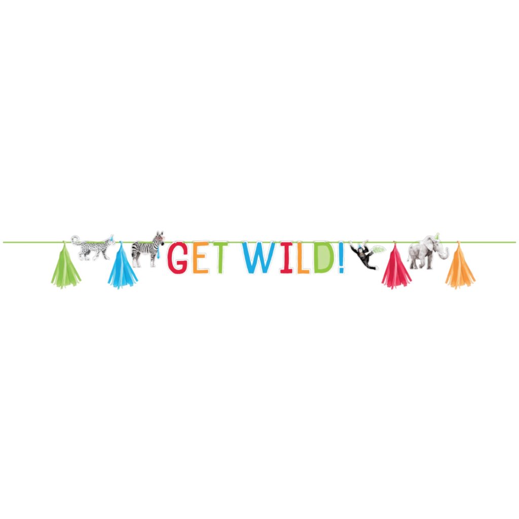 Get Wild Safari Tassel Banner 8ft