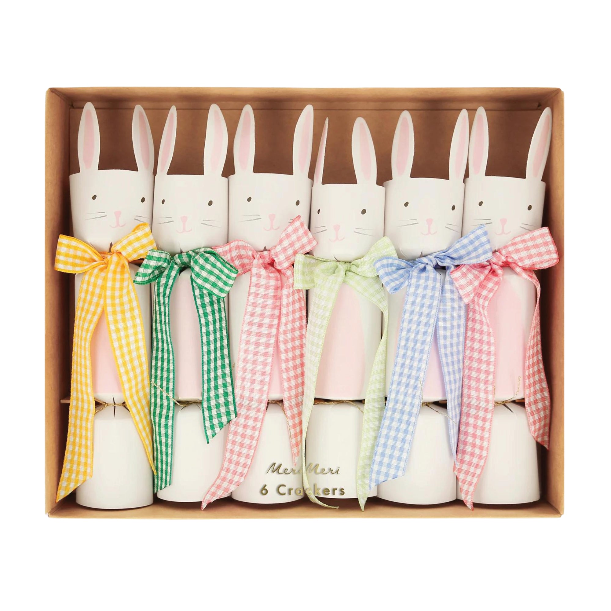 Gingham Easter Bunny Crackers 6ct