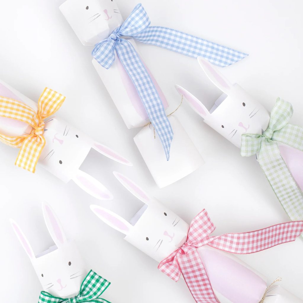 Gingham Easter Bunny Crackers 6ct