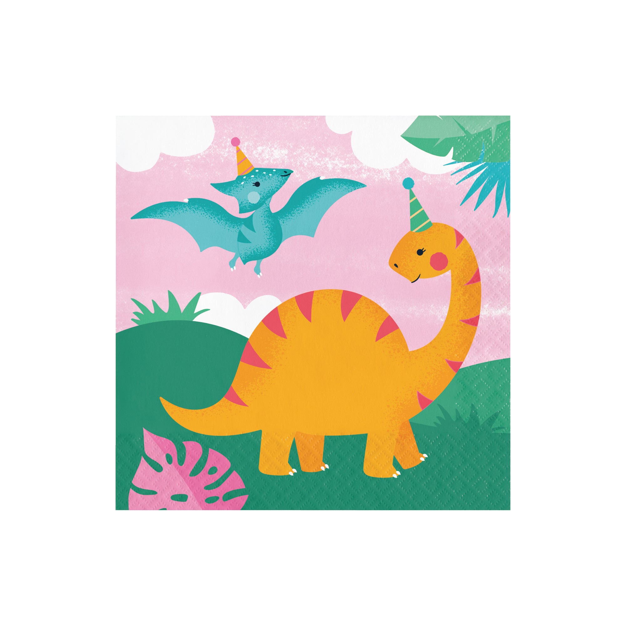 Girl Dinosaur Party Lunch Napkins 16ct