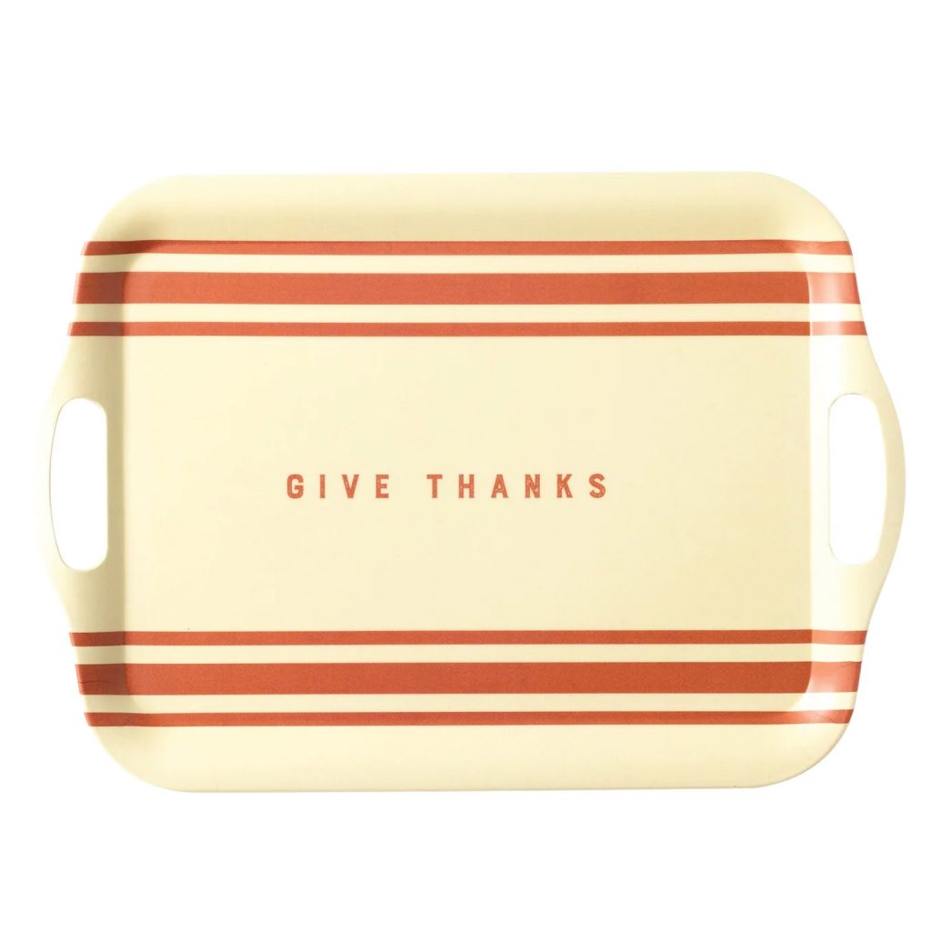 Give Thanks Fall Bamboo Serving Tray