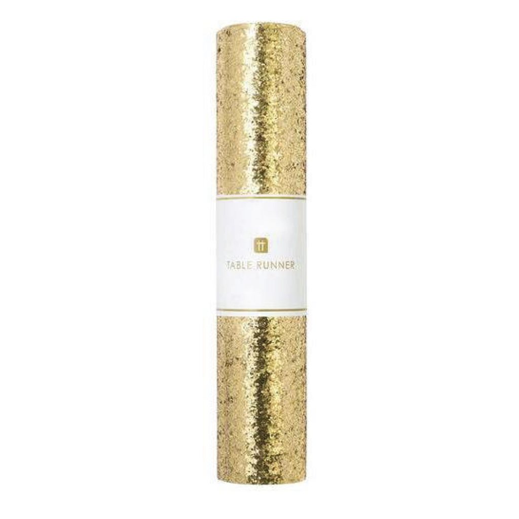 Glitter Gold Paper Table Runner 6ft