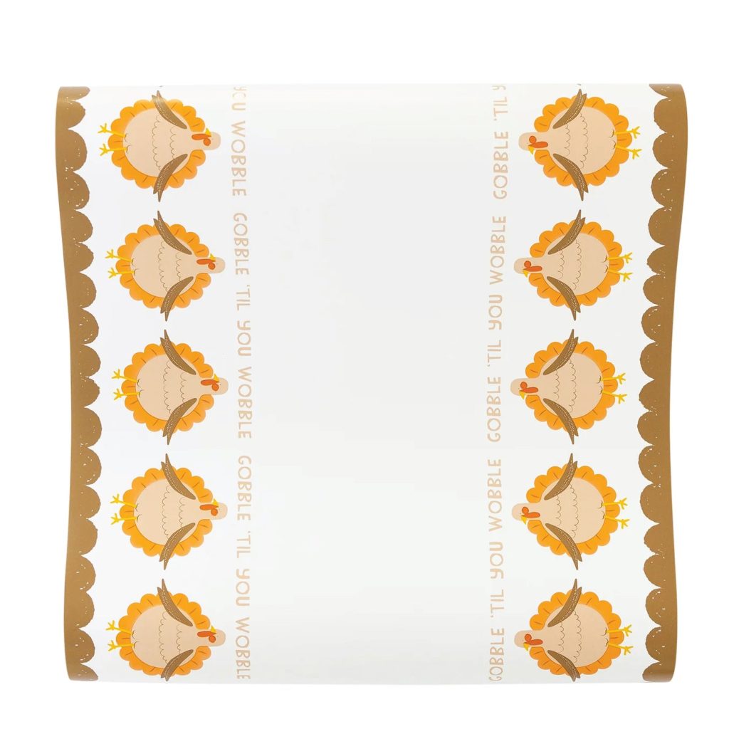 Gobble ‘Til You Wobble Paper Table Runner 10ft