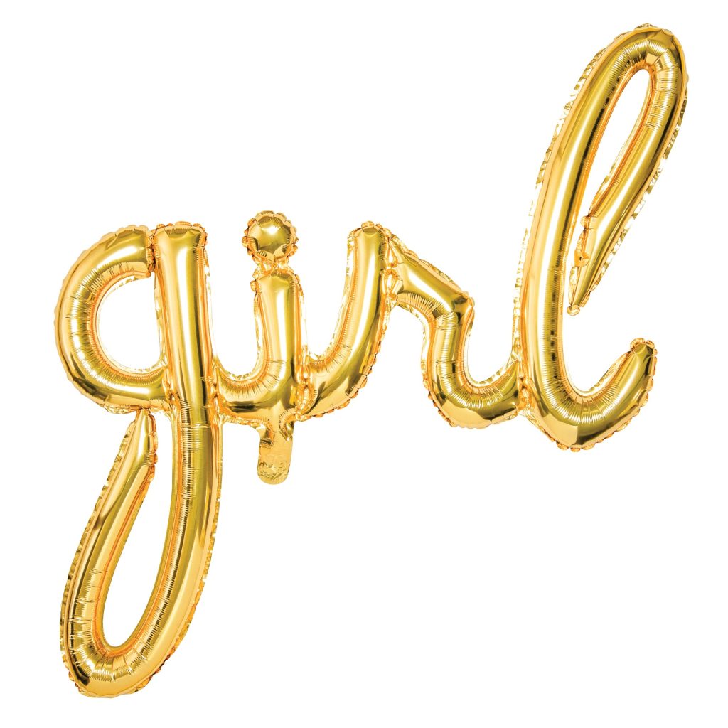 Gold Girl Letter Balloon Banner 30in