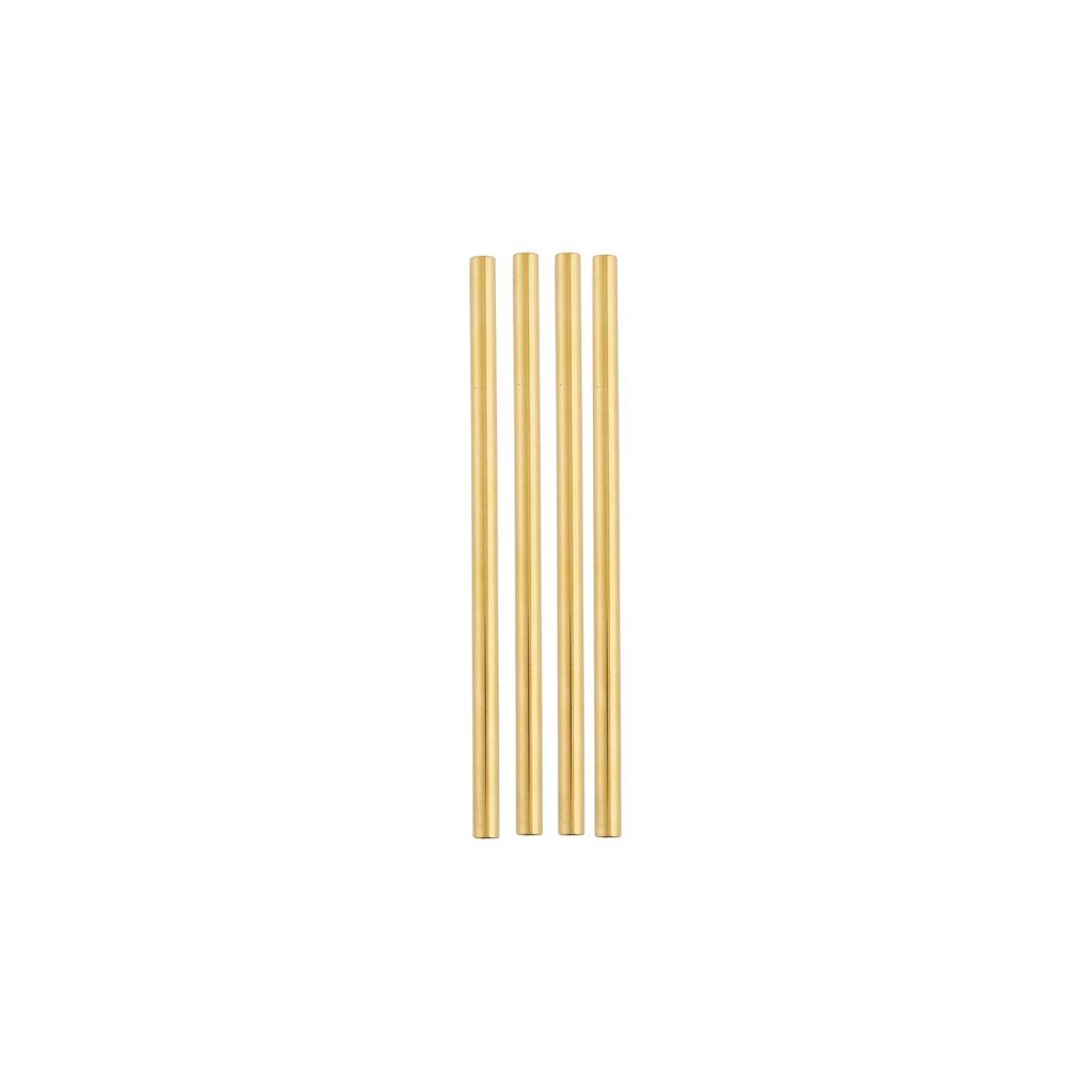 Gold Metal Cocktail Straws 4ct