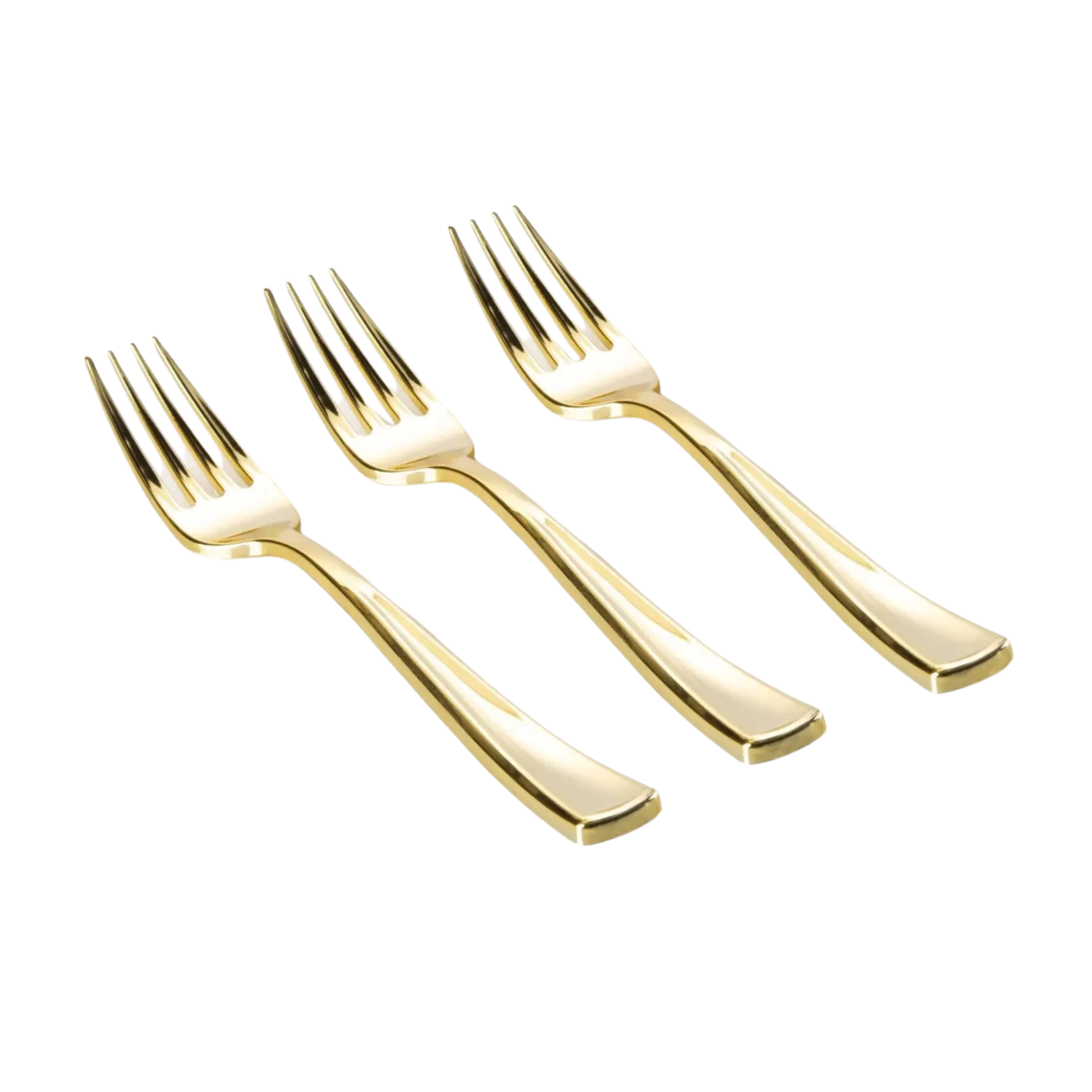 Classic Gold Plastic Forks 20ct