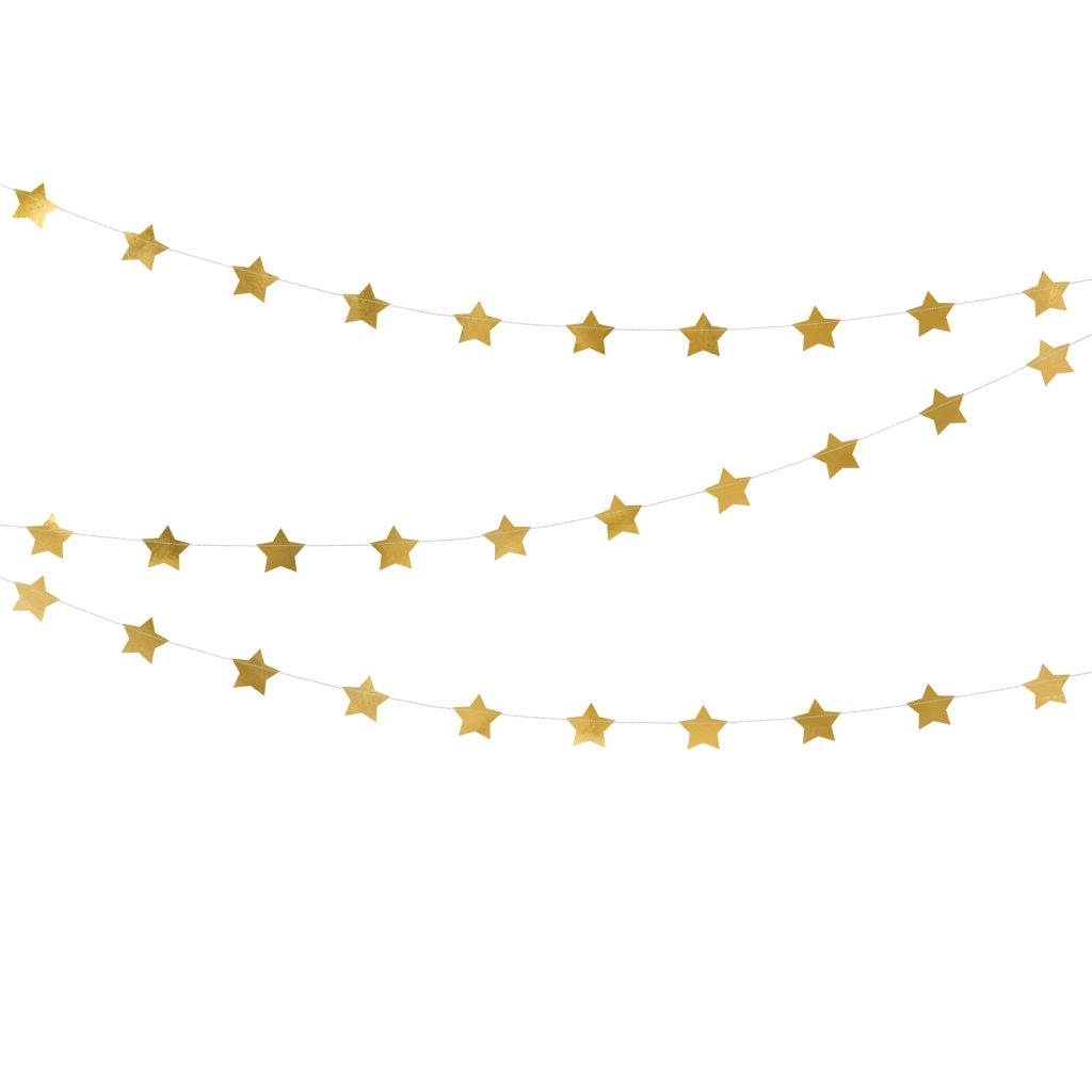 Gold Star Garland 12′