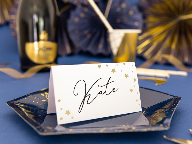 Gold Stars Place Cards 10ct