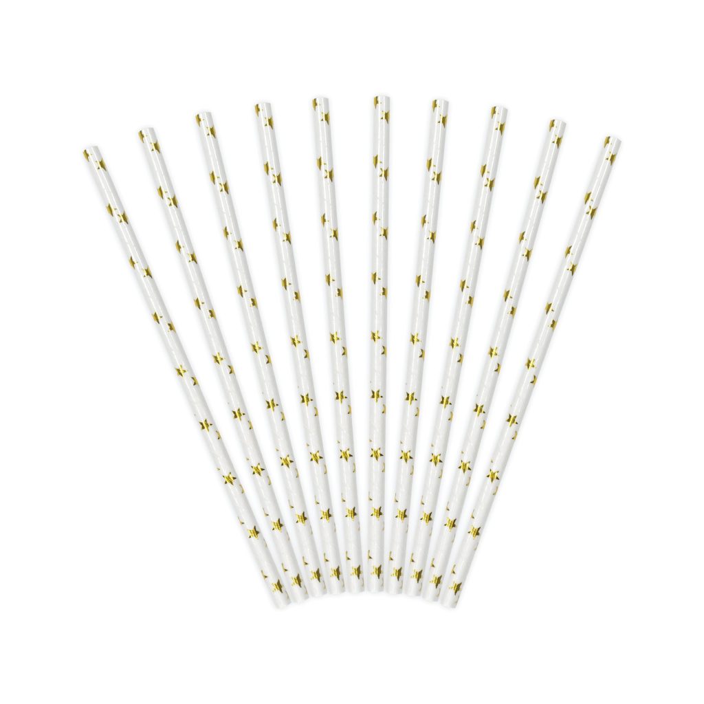 Gold Star Paper Straws