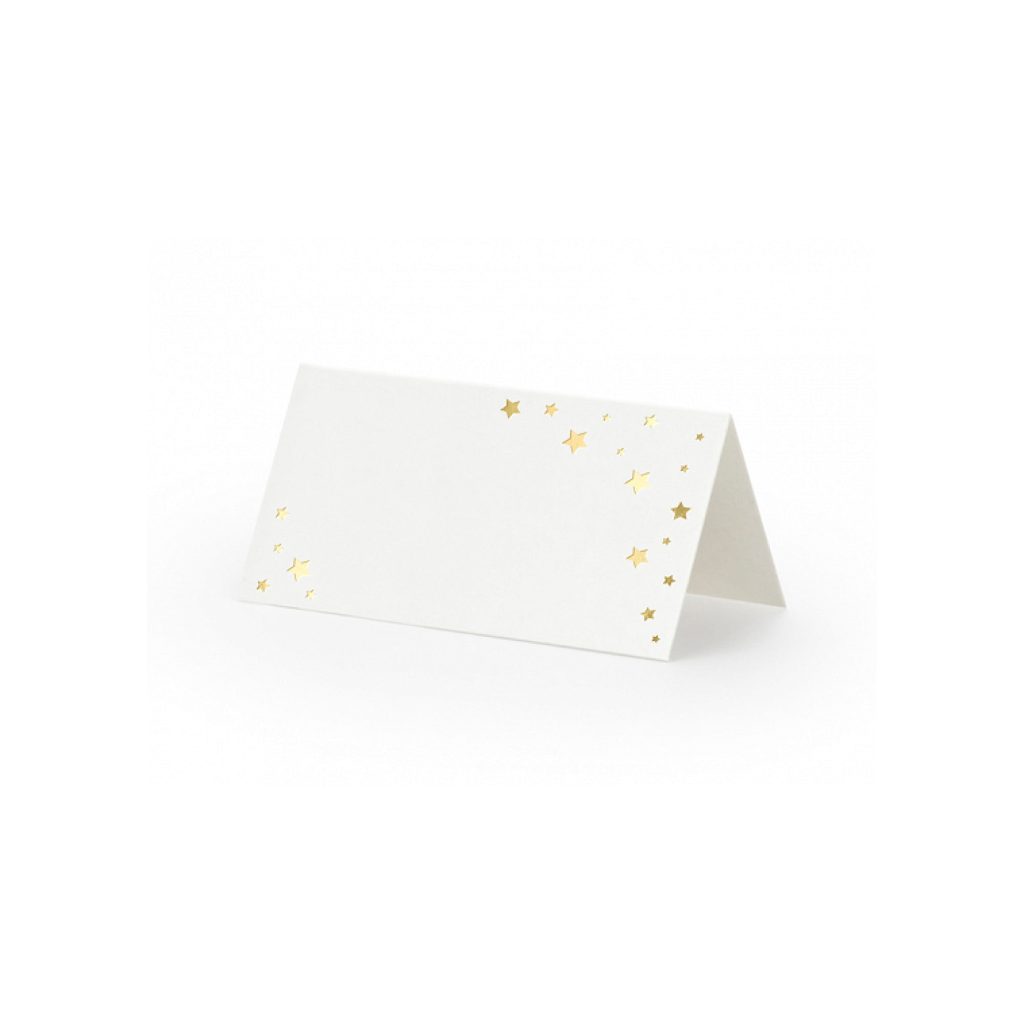 Gold Stars Place Cards 10ct