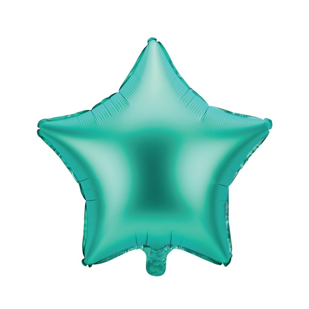 Green Star Foil Balloon 19in