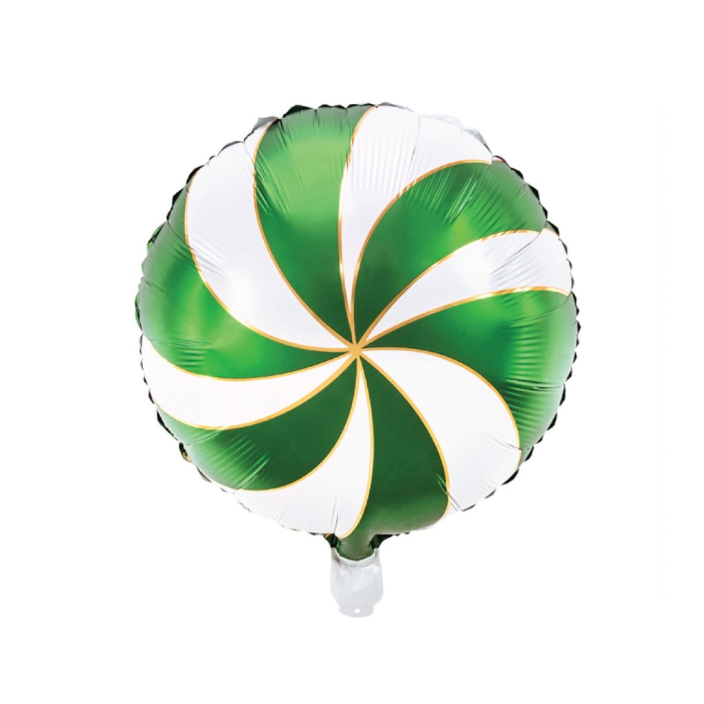 Green Swirly Lollipop Foil Balloon 14in