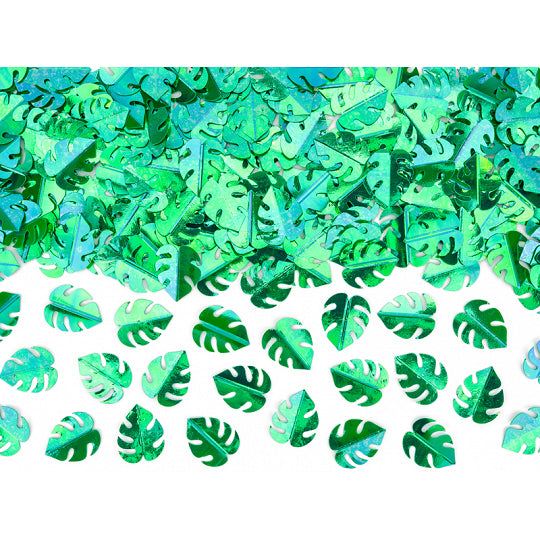 Metallic Green Palm Leaf Confetti