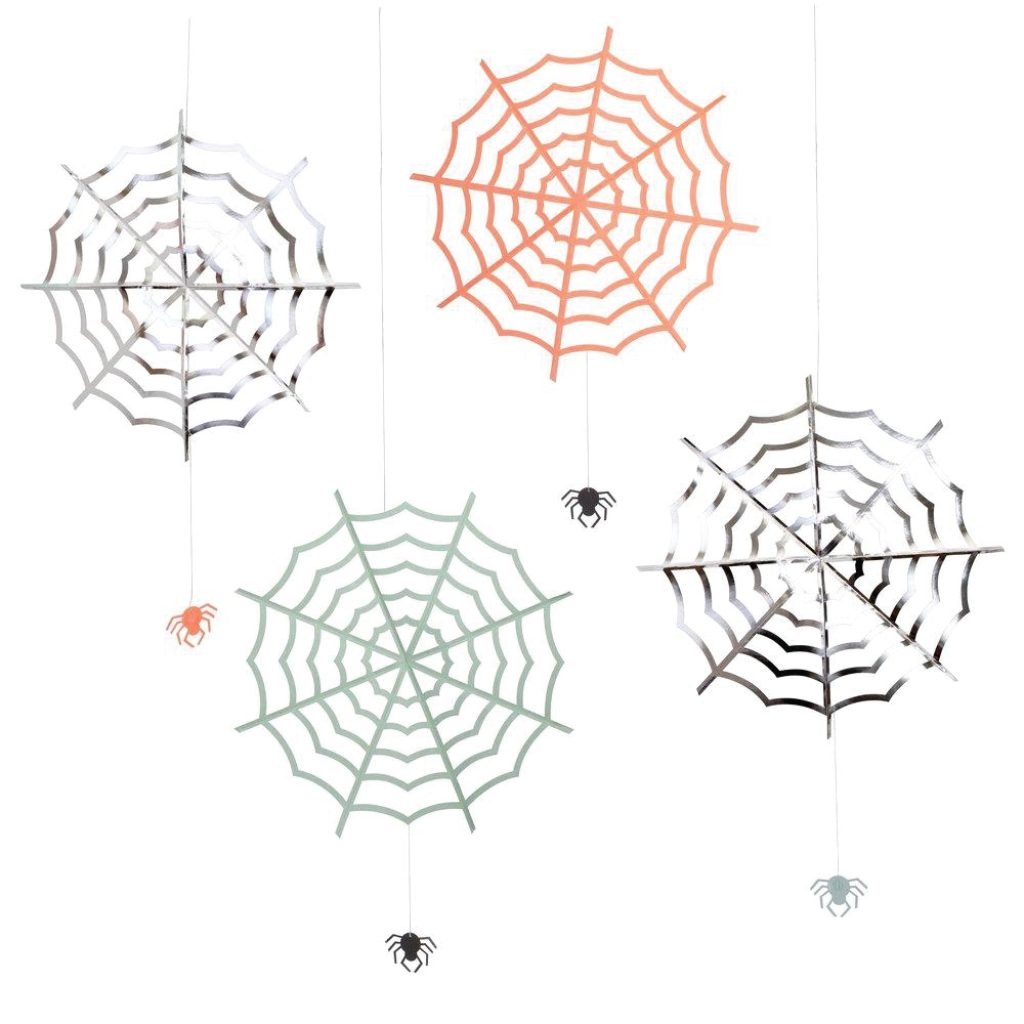 Halloween Hanging Spiderwebs 4ct