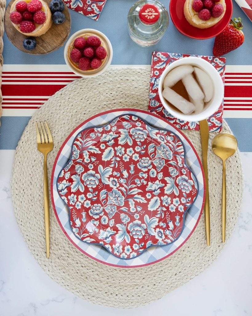 Hamptons Floral Lunch Plates 8ct