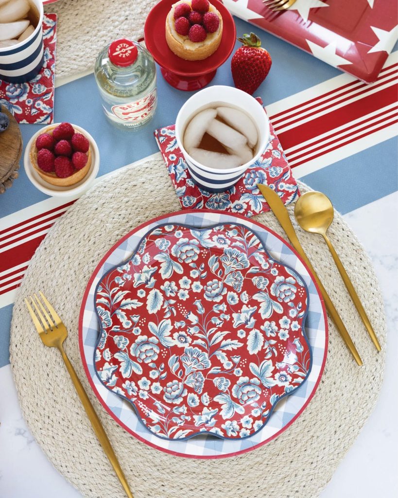 Hamptons Gingham Dinner Plates 8ct