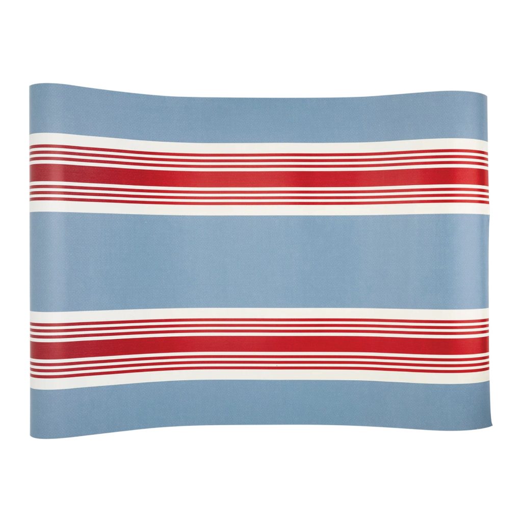 Hamptons Striped Paper Table Runner