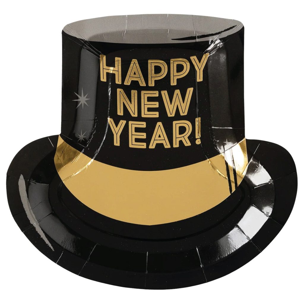 Happy New Year Hat Lunch Plates 8ct