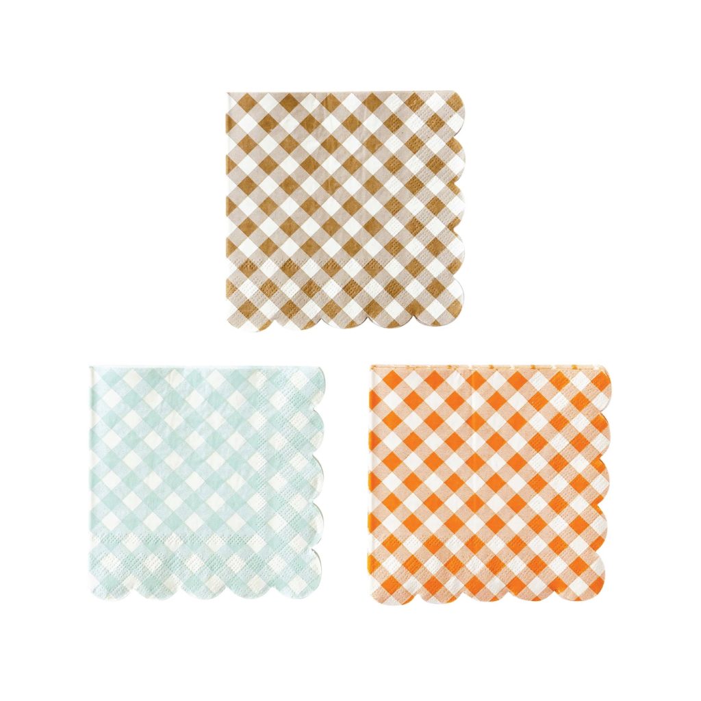 Harvest Gingham Dessert Napkins 24ct