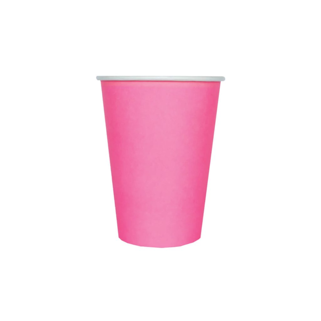 Hot Pink Paper Cups 8ct