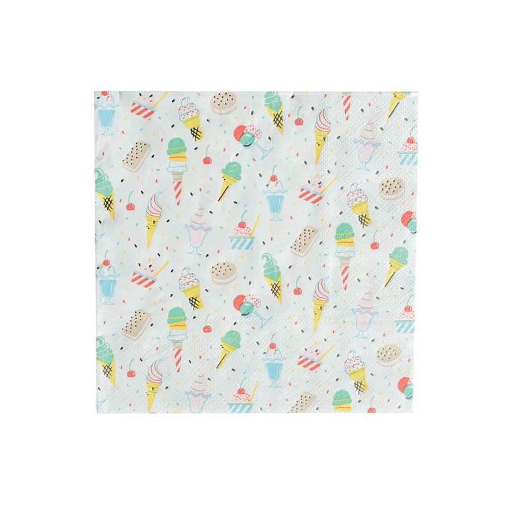 Sprinkled Ice Cream Lunch Napkins 16ct