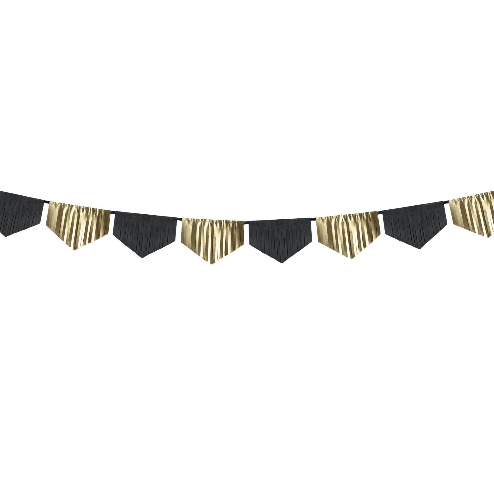 Black & Gold Fringe Garland 9.8ft