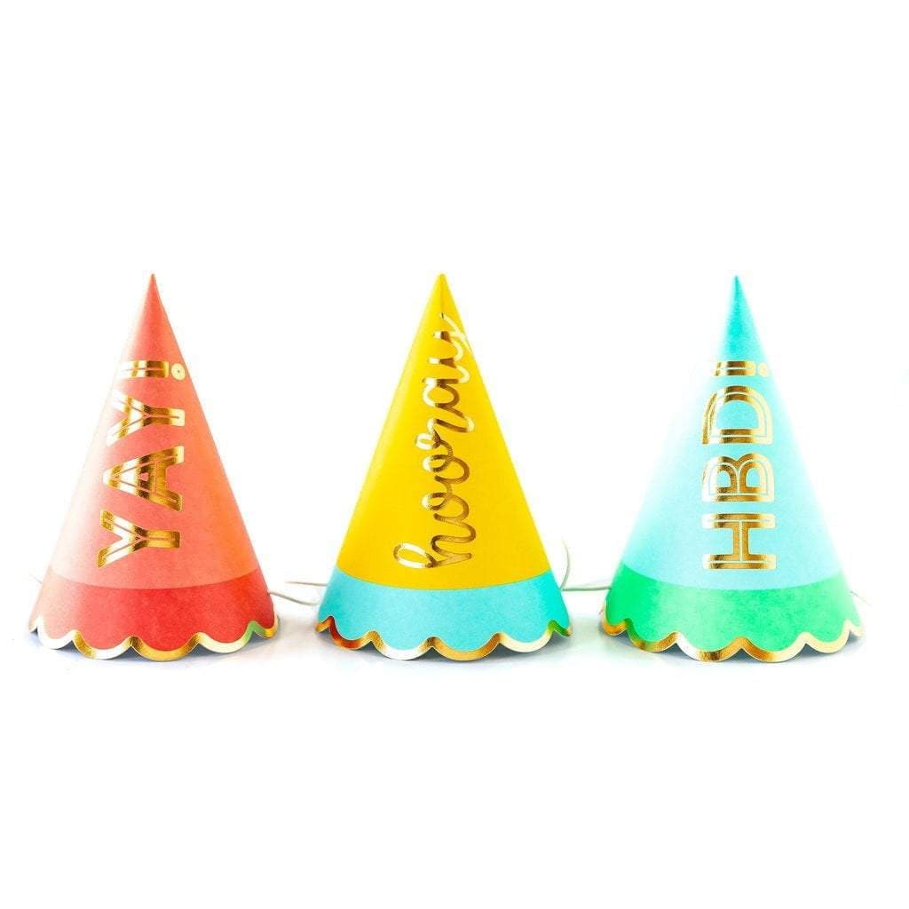 Hip Hip Hooray Birthday Party Hats 9ct