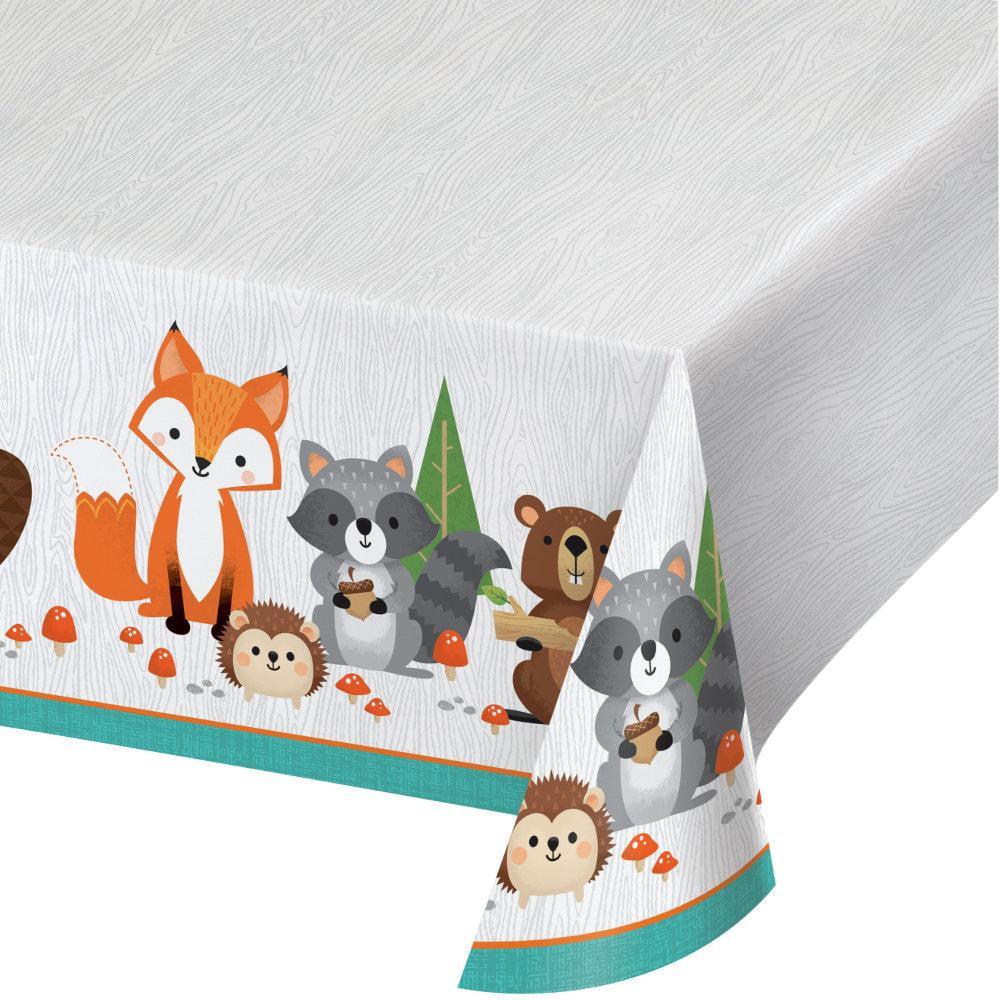 Woodland Animals Plastic Table Cover