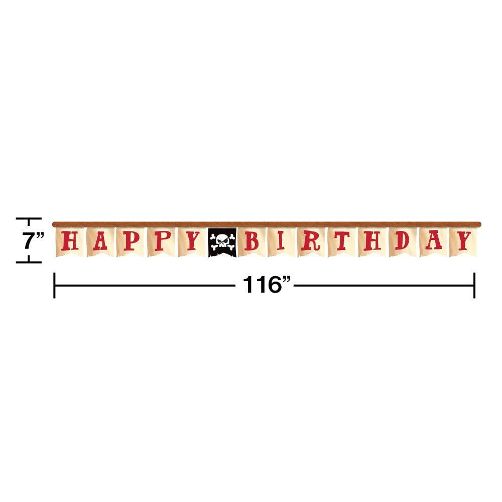 Treasure Island Pirate Birthday Pennant Banner