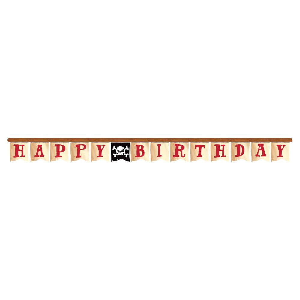 Treasure Island Pirate Birthday Pennant Banner