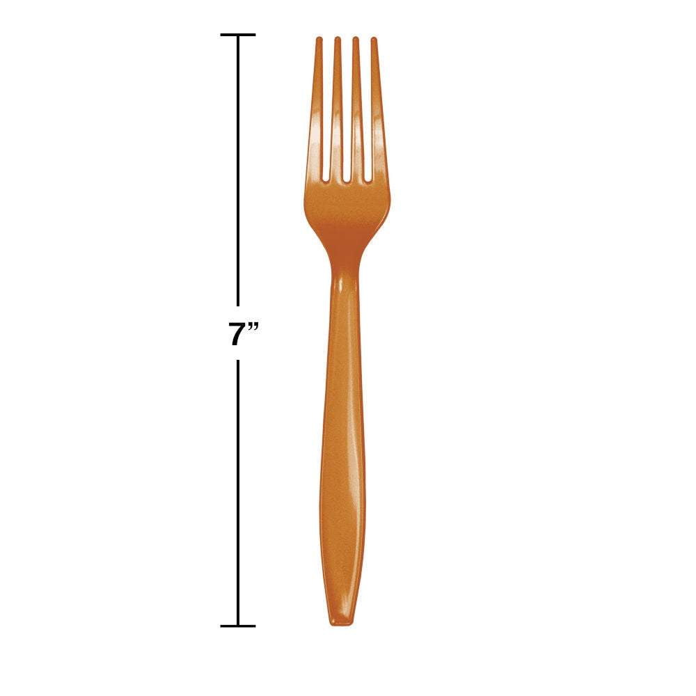 Pumpkin Spice Plastic Forks 24ct