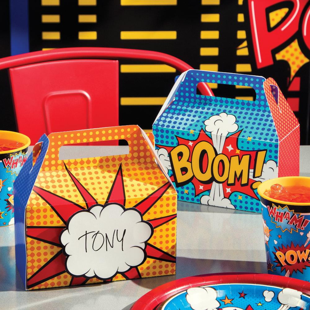 Superhero Comic Favor Boxes 4ct