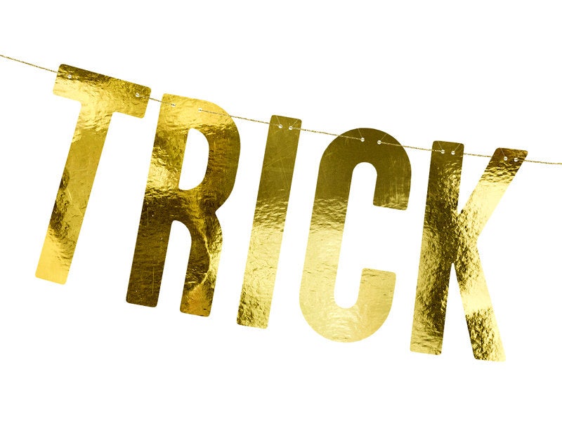 Gold Trick Or Treat Letter Banner