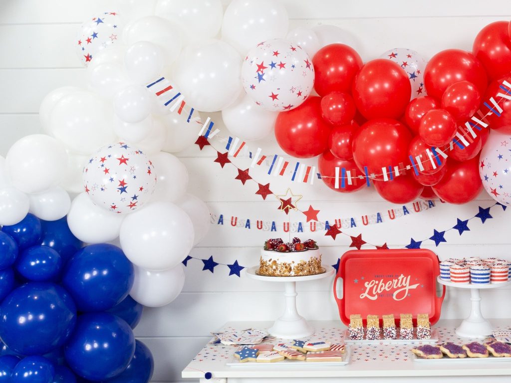 Patriotic Latex Star Balloons 6ct