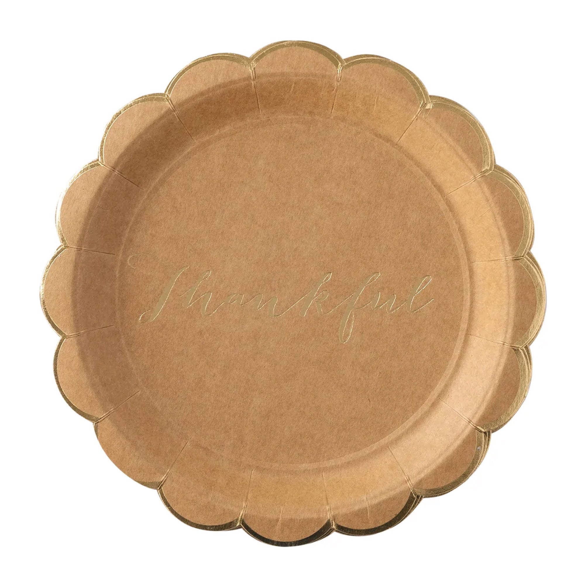 Thankful Kraft Scalloped Lunch Plates 8ct