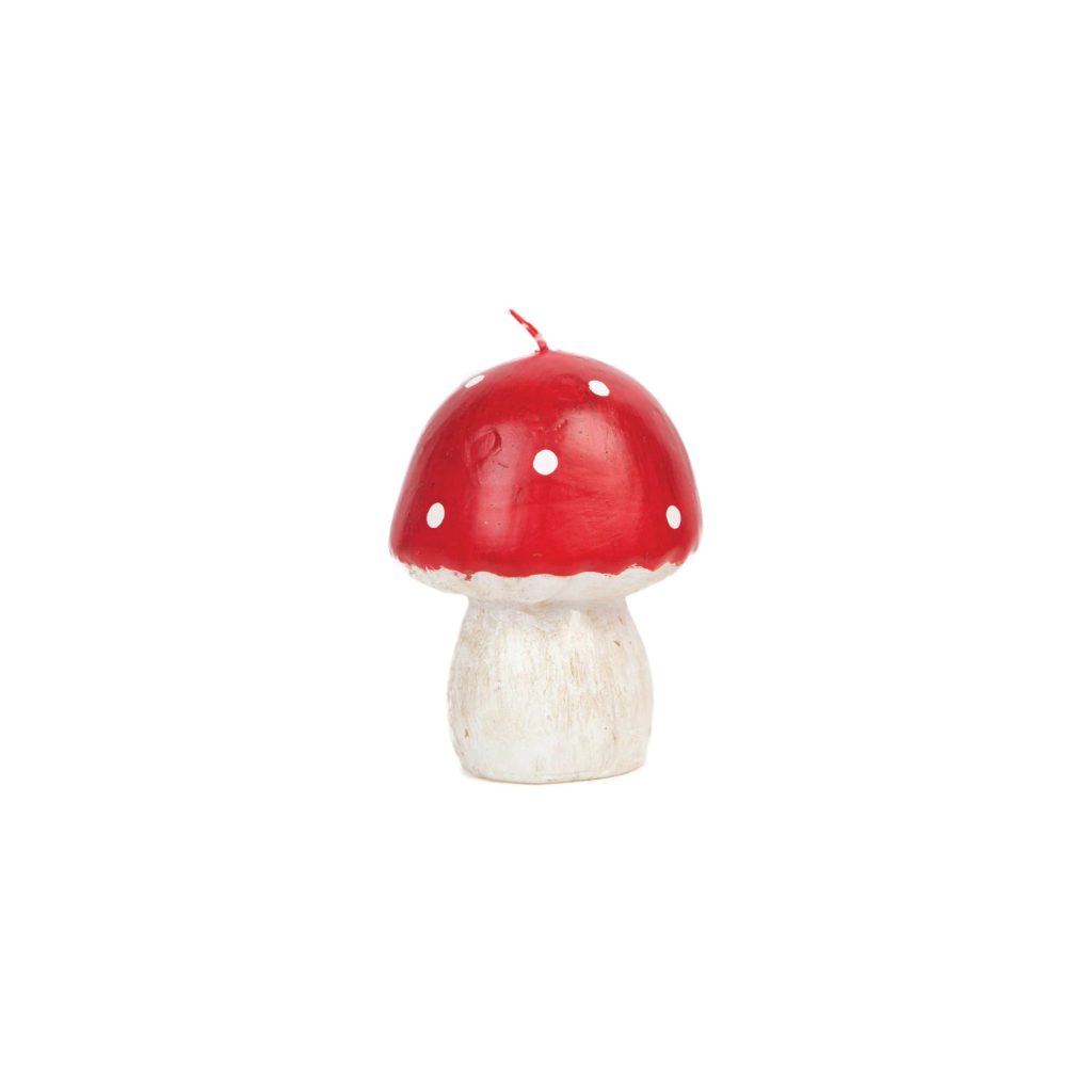 Large Red Mushroom Candle