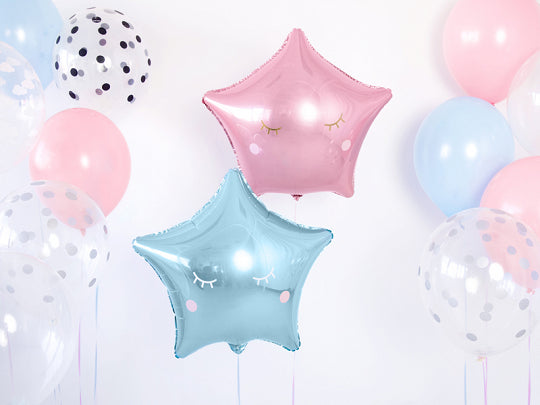 Light Blue Star Foil Balloon 19in