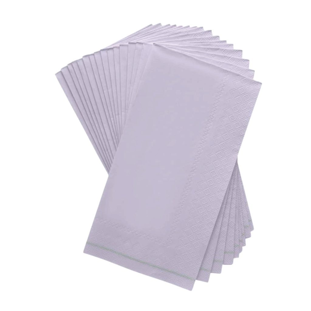 Lavender & Silver Stripe Paper Guest Towels 16ct