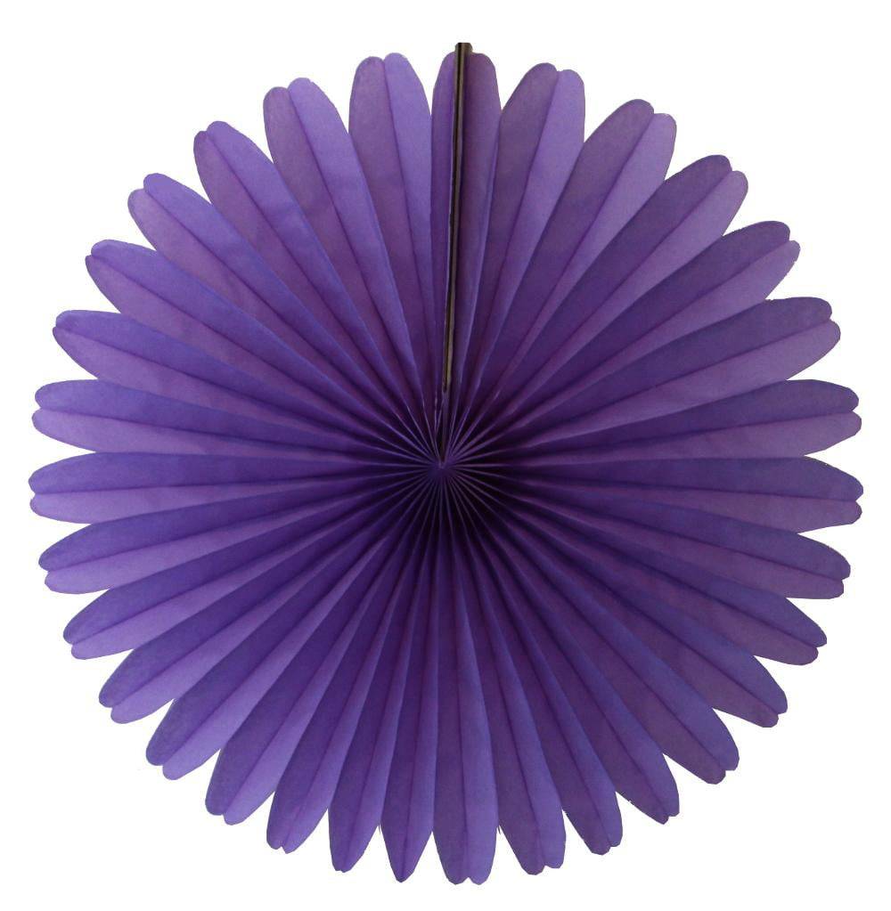 Lavender Tissue Paper Fan 13″