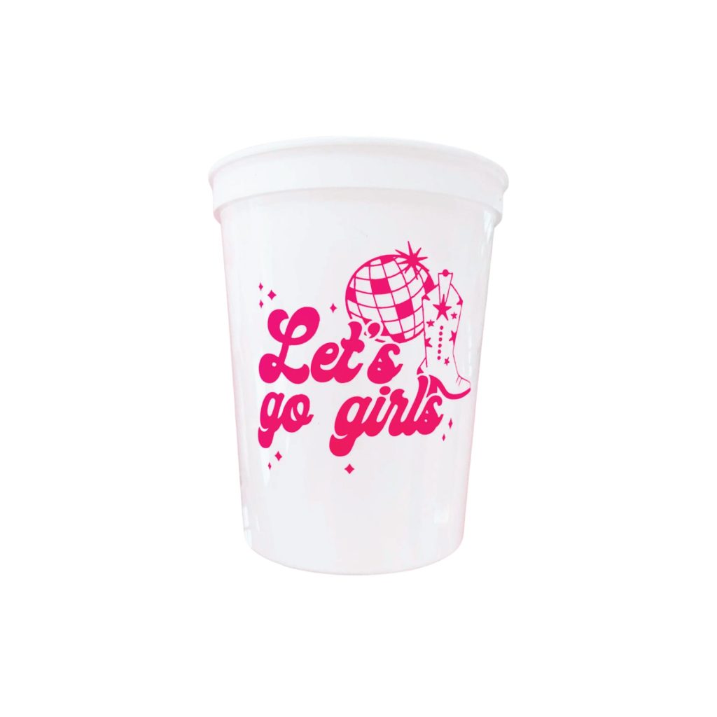 Let’s Go Girls Plastic Stadium Cups 6ct