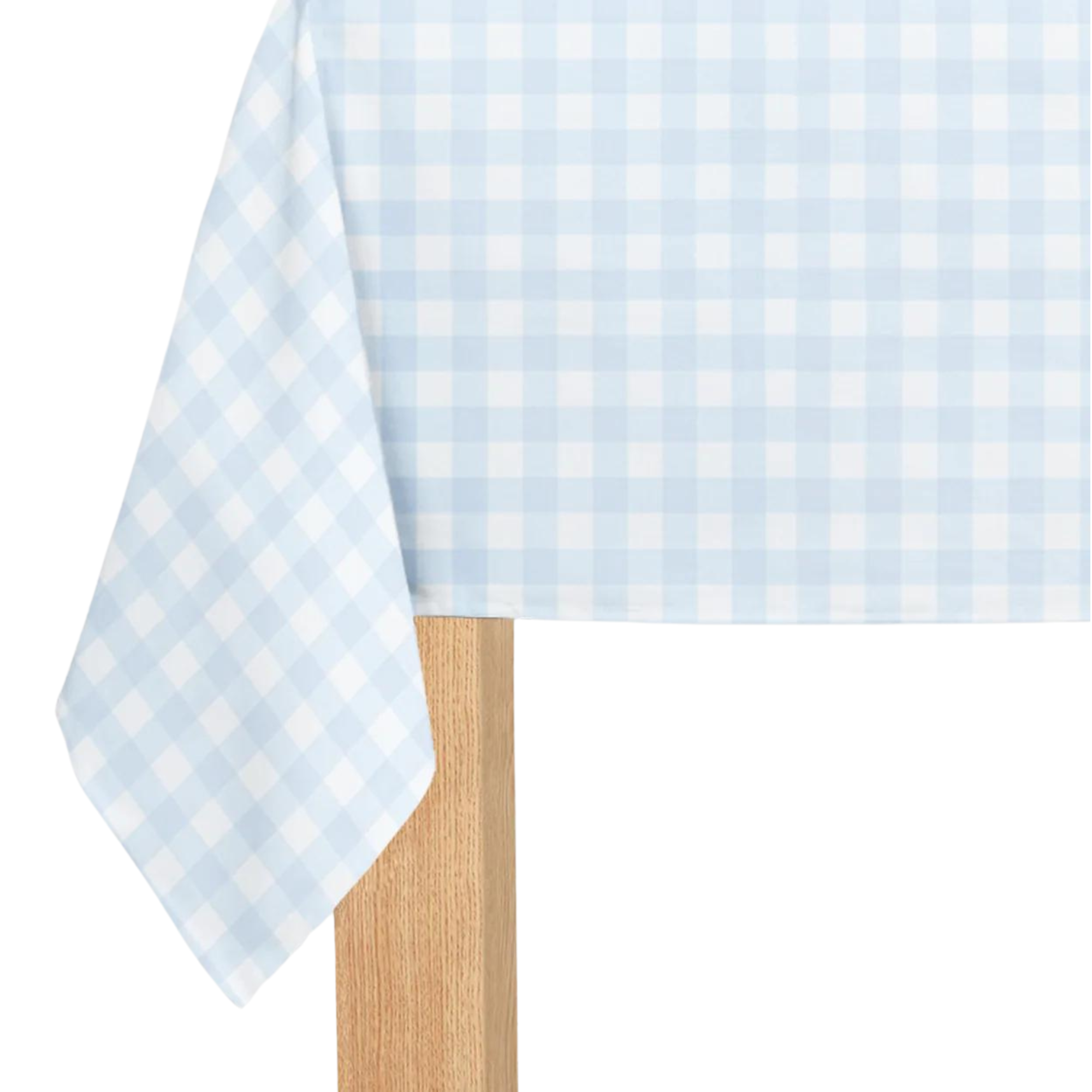 Light Blue Gingham Paper Table Cover