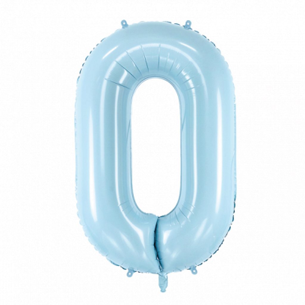 Light Blue 0-9 Number Balloon 34in