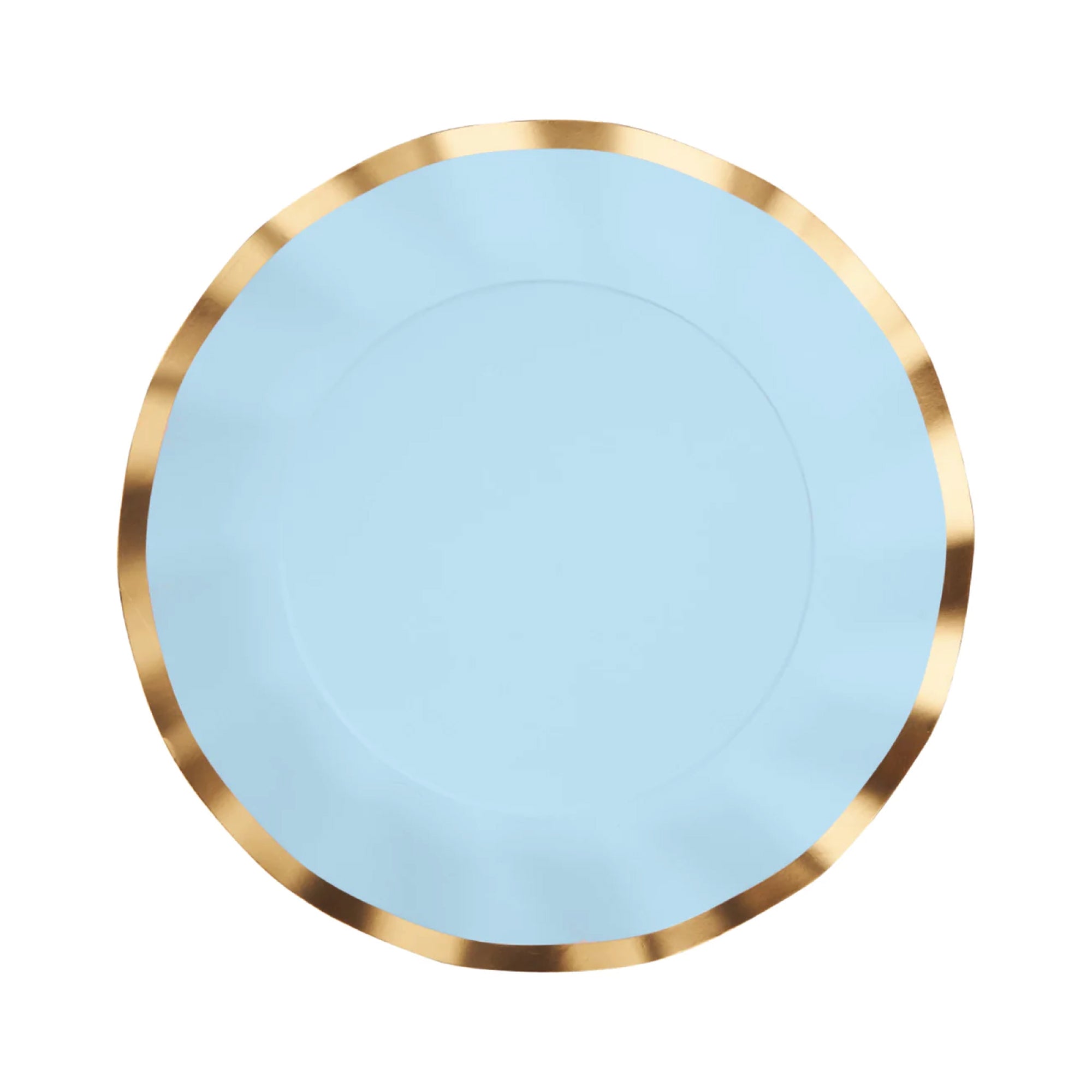 Light Blue Wavy Salad Plates 8ct