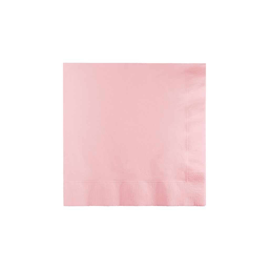 Light Pink Paper Dessert Napkins 20ct