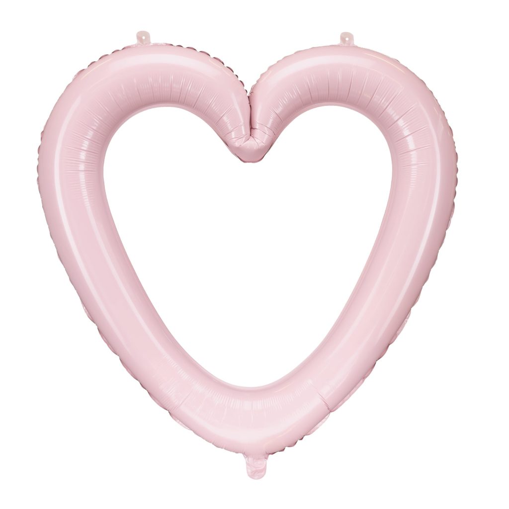 Light Pink Open Heart Balloon Frame 29in